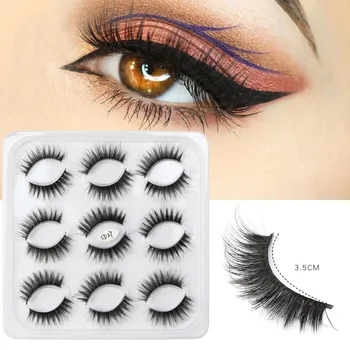 

9Paire 3D False Lashes Fluffy Strip Eyelashes Long Natural Thickening False Lashes Fluffy Strip Eyelashes Natural Party Y621