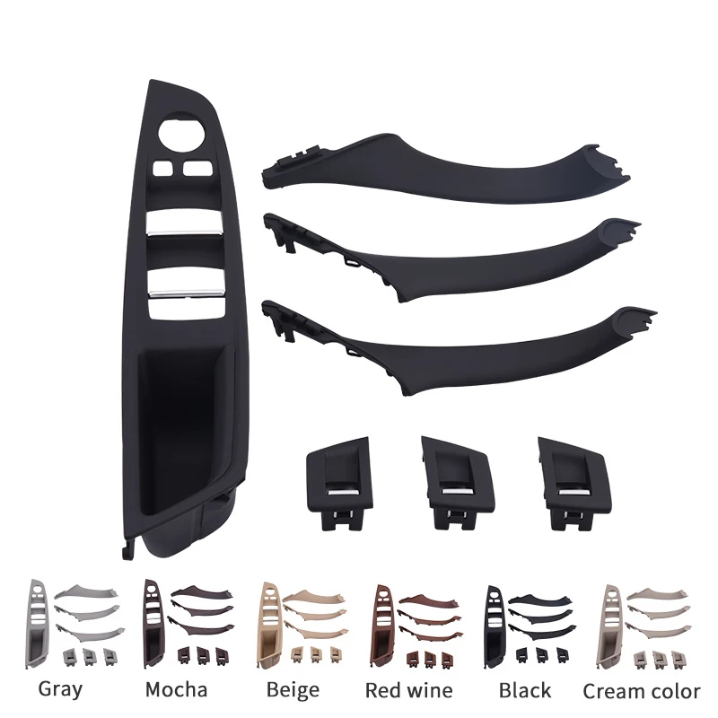 

Car Inner Handle Interior Door Panel Pull Trim Cover Master Window Switch Panel Plate For BMW F10 F11 F18 F30 520i 525i 5-Series
