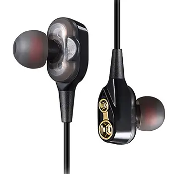 

XT-21 Double Dynamic Wired Earphones 2-core Speakers for 1 side Mini Bass Stereo Bluetooth Earphone with Big Sound Unit