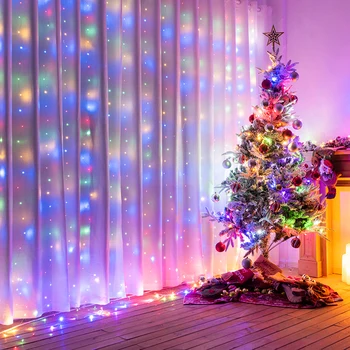 3x 1/3x 2/3X3 Led Kerst Garland Fairy Slingers Voor Gordijnen/Home/Slaapkamer Decoratie Outdoor Licht Vakantie Lichten