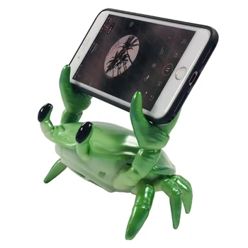 

Portable Bluetooth 5.0 Speakers Cute Crab Phone Holder Wireless Speaker With Mic Support TD Card For Home Decoration Gift