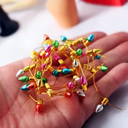 Chaîne lumineuse Miniature pour maison de poupée, échelle 1:12/1:6, ensemble de jouets, accessoires, lumières de noël à monter soi même, pour enfants et filles 