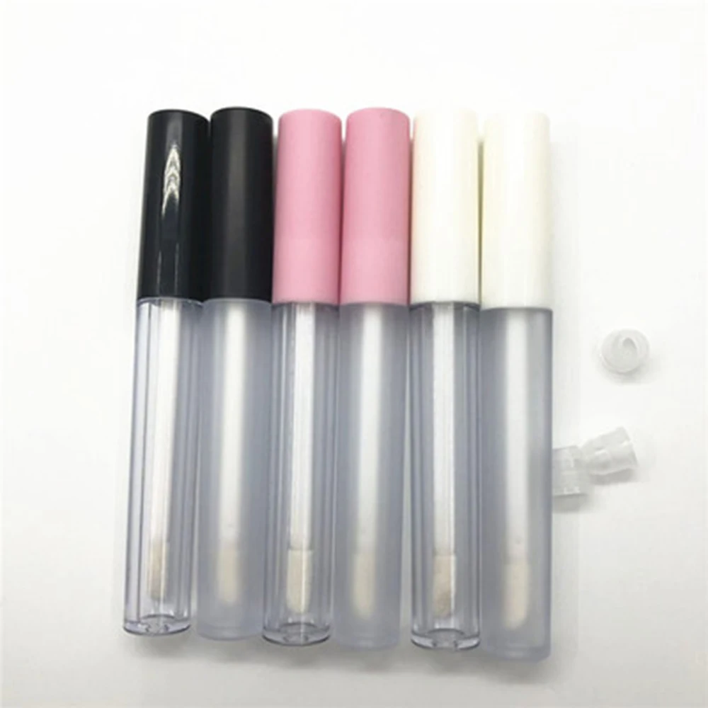 1pc Empty Plastic Lipgloss Bottle Round Lip Gloss Tube Travel Use Lip Glaze Cosmetic Container Refillable Bottles Drop Shipping