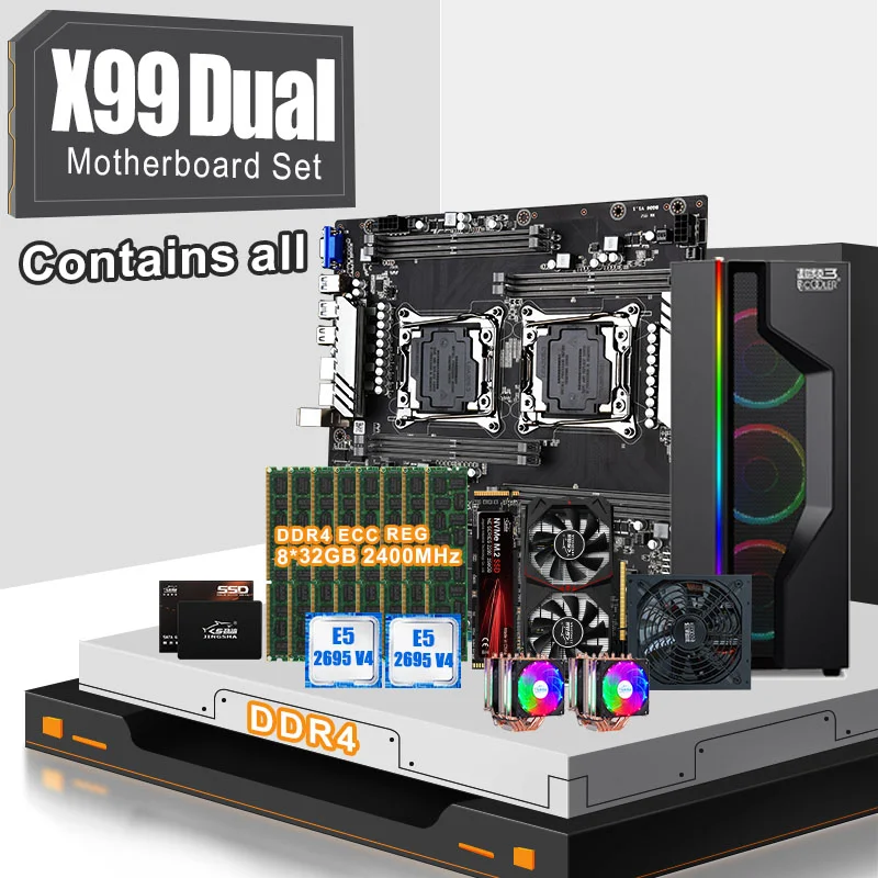 Материнская плата JINGSHA X99 игровой ПК с процессором E5 2695 V4 GTX 960 ОЗУ 4 ГБ/8 ГБ/32 ГБ |
