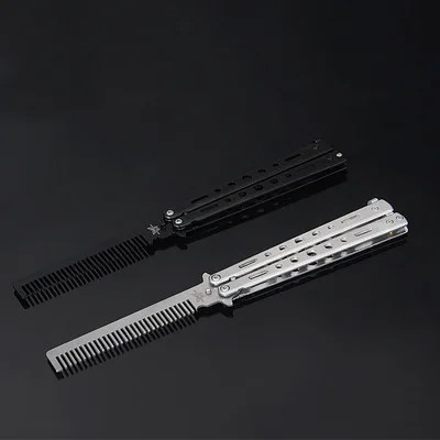 220mm 8 6 Stainless Steel Practice Dull Blade Flail Combat Fight Fold Mariposa Train Butterfly Balisong 1 220mm 8 6 Stainless Steel Practice Dull Blade Flail Combat Fight Fold Mariposa Train Butterfly Balisong 3