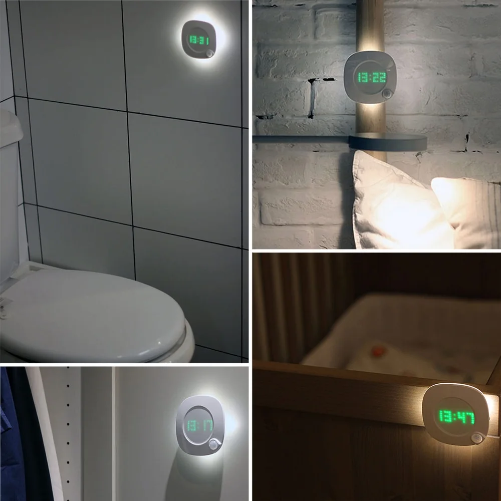 Светодиодный ночник для спальни, кухни, туалета, лампа для платяного шкафа с датчиком движения, индукционный свет для человеческого тела с