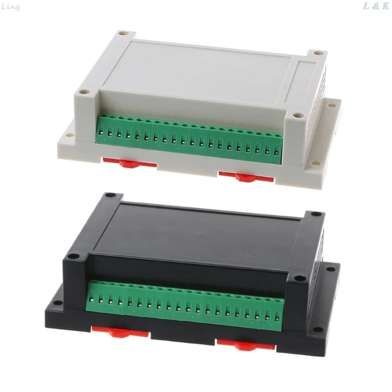 Industrial Plastic Instrument Din font b Electronic b font Rail Enclosure Box Case 145x90x40mm