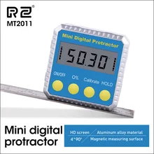 RZ kątomierz uniwersalny skos 360 stopni Mini elektroniczny cyfrowy kątomierz inklinometr Tester narzędzia pomiarowe MT2010