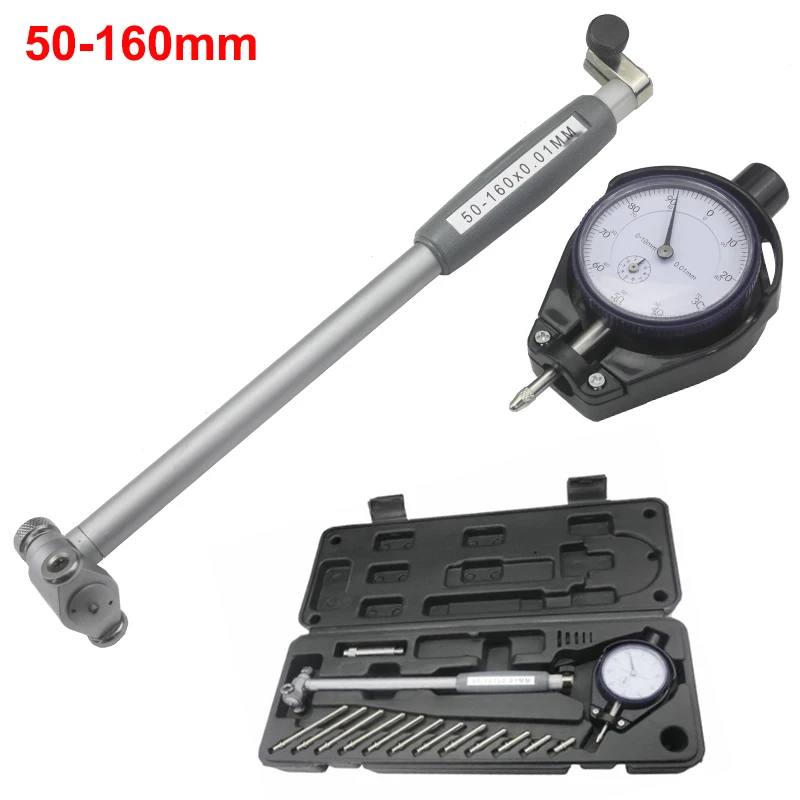 

18-35mm 35-50mm 50-160mm 0.01mm Dial Bore Indicator Gauge Diameter Indicators 2-6" Deep Engine Hole Cylinder Measurement Gage