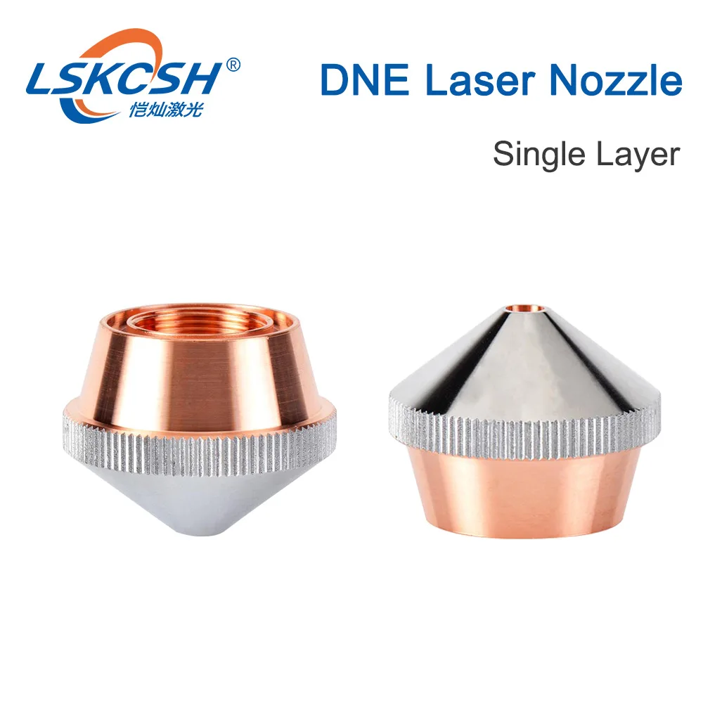 

LSKCSH 10pcs/lot Laser Nozzles Single LayerNozzle DNE Fiber Laser Cutting Head machine Parts original factory