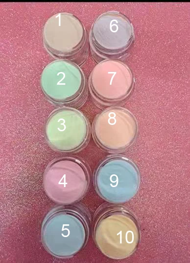 PASTEL PINK ACRYLIC POWDER - 1kg 10Colors Artisan Color Acrylic Powder- Acrylic & Dipping Powder 2-in- -Pastel Colors collection 4