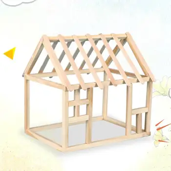

Baby Kids Craft Toys 200 X 200 X 145mm Children Wood DIY House Sticks Materials Kits Handmade Assemble Crafts Toys