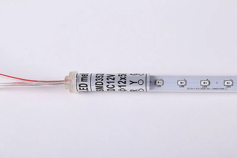 5 комплектов SMD5050 светодио дный метеорный поток света теплый белый красный зеленый Двусторонняя Рождество светодио дный труба 12*500 мм