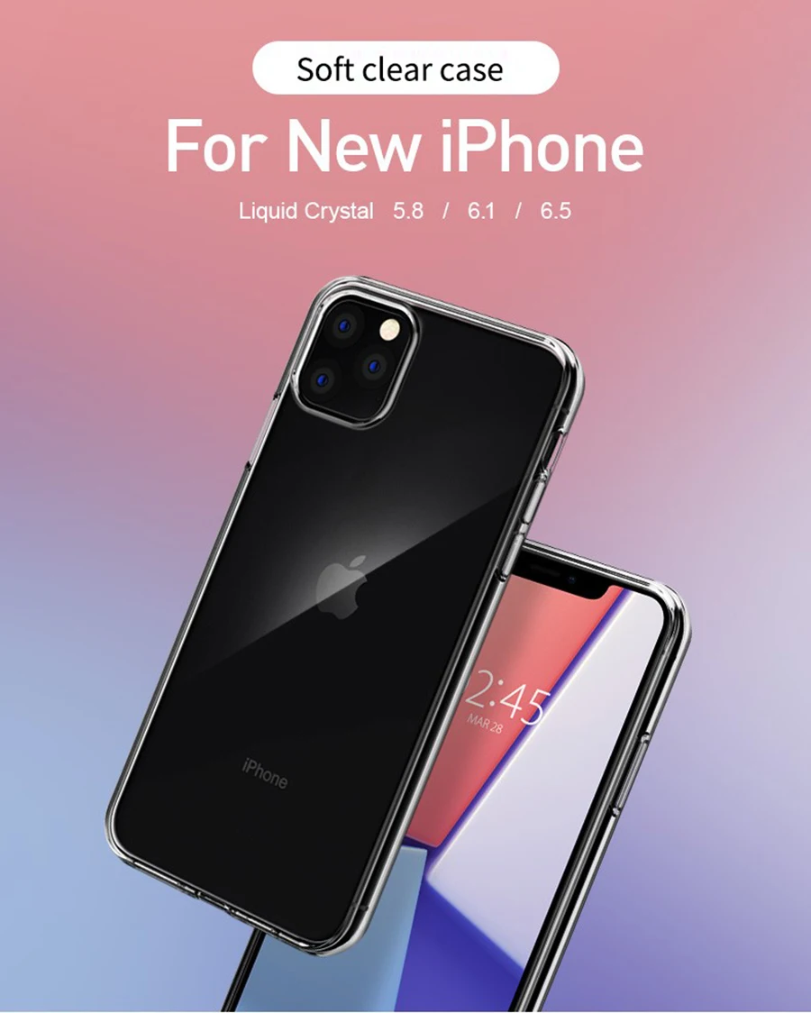 100 шт/партия прозрачный мягкий ТПУ чехол для Apple iPhone 11 Pro Max силиконовый чехол для iPhone 11 Pro прозрачный чехол