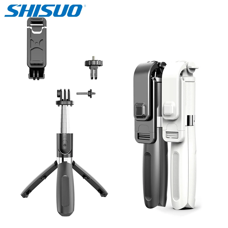 SHISUO L02 New Portable Bluetooth Wireless Selfie Stick Tripod Foldable Monopods Universal for Phones Gopro Sports Cameras