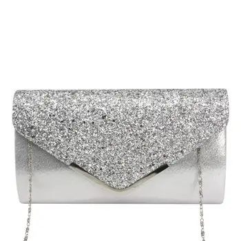 

Fashion Women's Sequined Clutch Evening Purse Chain Wallet Party Prom Wedding Envelope Phone Handbag 2020 Bags for Ladies