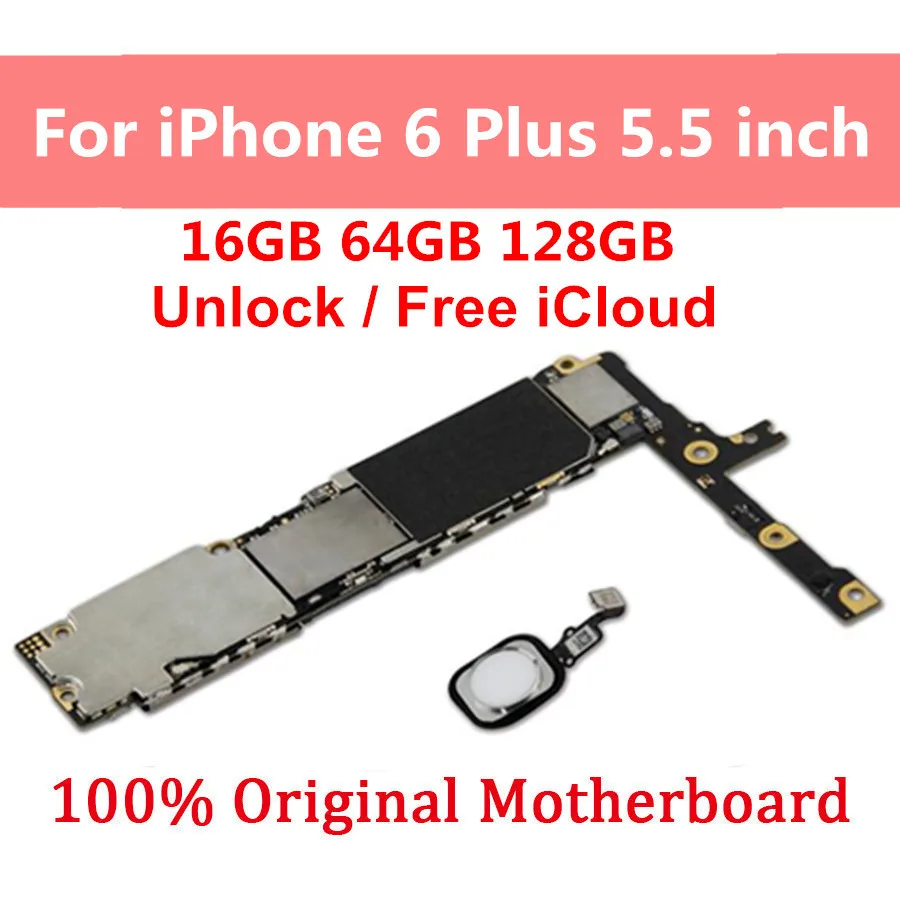Для iPhone 6 Plus материнская плата разблокировка для iPhone 6 Plus 5,5 дюймов материнская плата с/без Tocuh ID 16 Гб 64 Гб 128 ГБ IOS