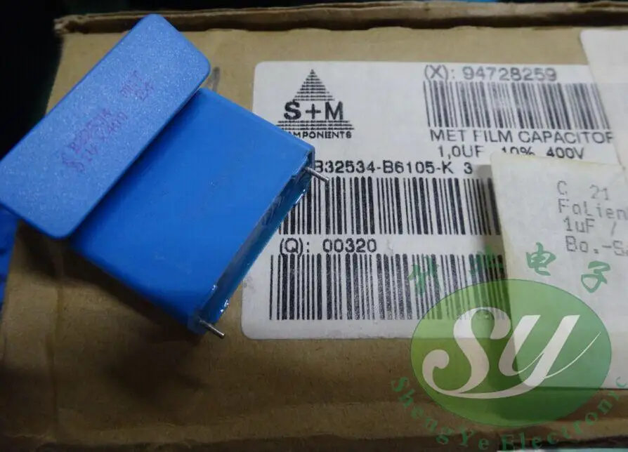 10PCS NEW S+M EPCOS 105 B32534 1UF 400V PCM27.5 105/400V p27.5mm 1000NF B32534B6105K 1.0uf/400v 1U | Электроника
