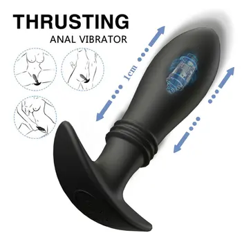 Thrusting Dildo Vibrator Butt Plug Anal Vibrator Wireless Remote Control Male Prostate Massager Anus Toys For Adults Vibrators 2
