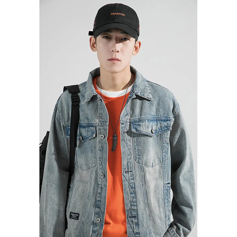 

Wu Airlines 2020 Spring New Style Japanese-style Denim Jacket Men's Trend Workwear Casual Versatile Youth Couples Coat Men's
