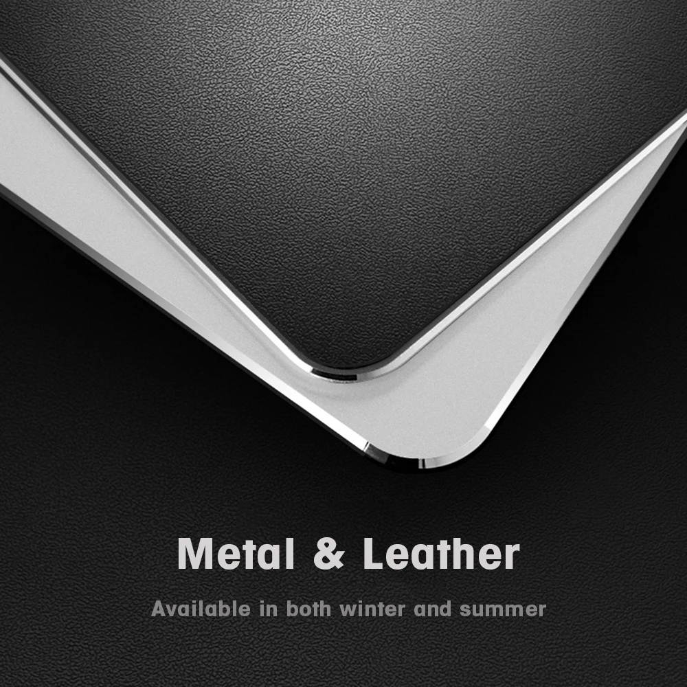 Gaming Mousepad Metal Aluminum Hard Smooth Thin Double Side Waterproof Computer Desk Mat For Office Home