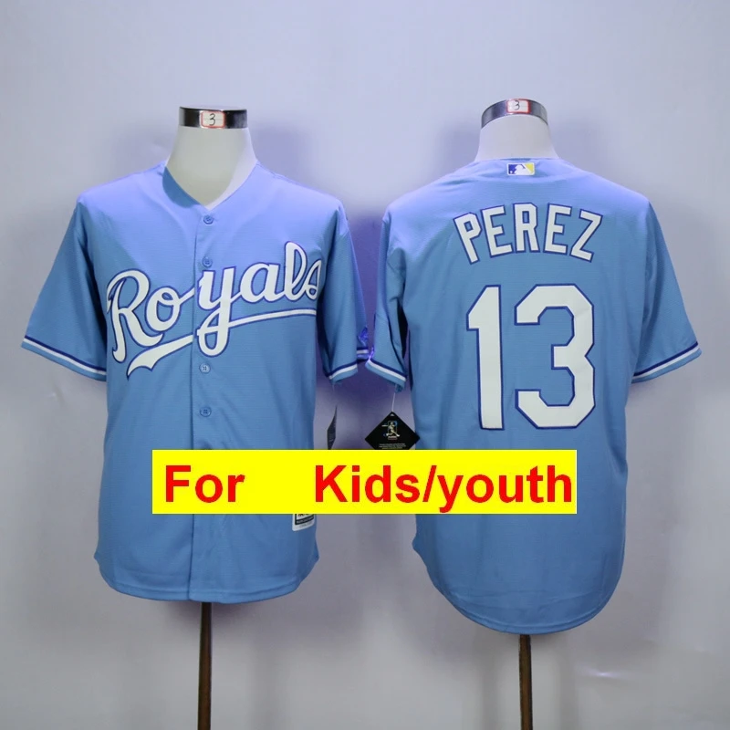 Золотой Молодежный Канзас-Сити Бо Джексон Джордж Бретт Salvador Perez Mike Moustakas Alex Gordon Alcides Escobar Flex& Cool Base Jersey - Цвет: Золотой