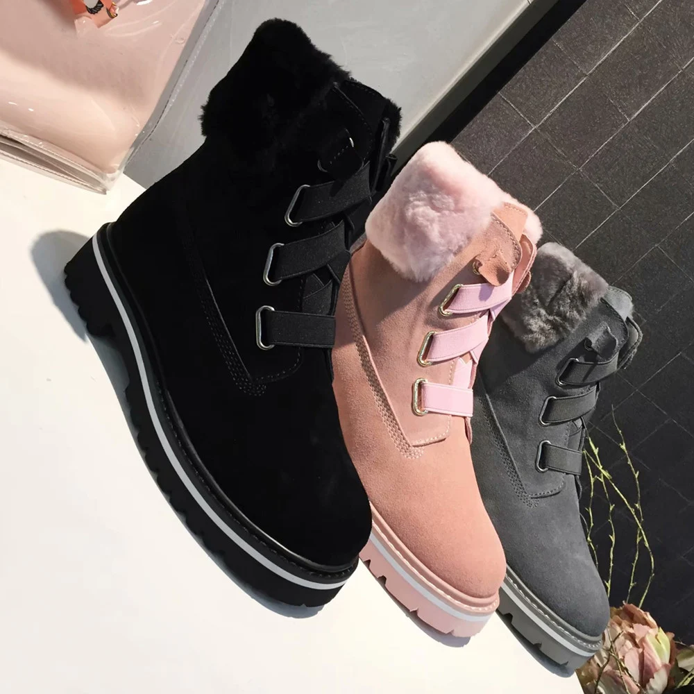 Женские ботинки; женская обувь; chaussures femme; зимние ботинки на низком каблуке; Botas Mujer; шерстяная женская обувь с круглым носком; scarpe donna