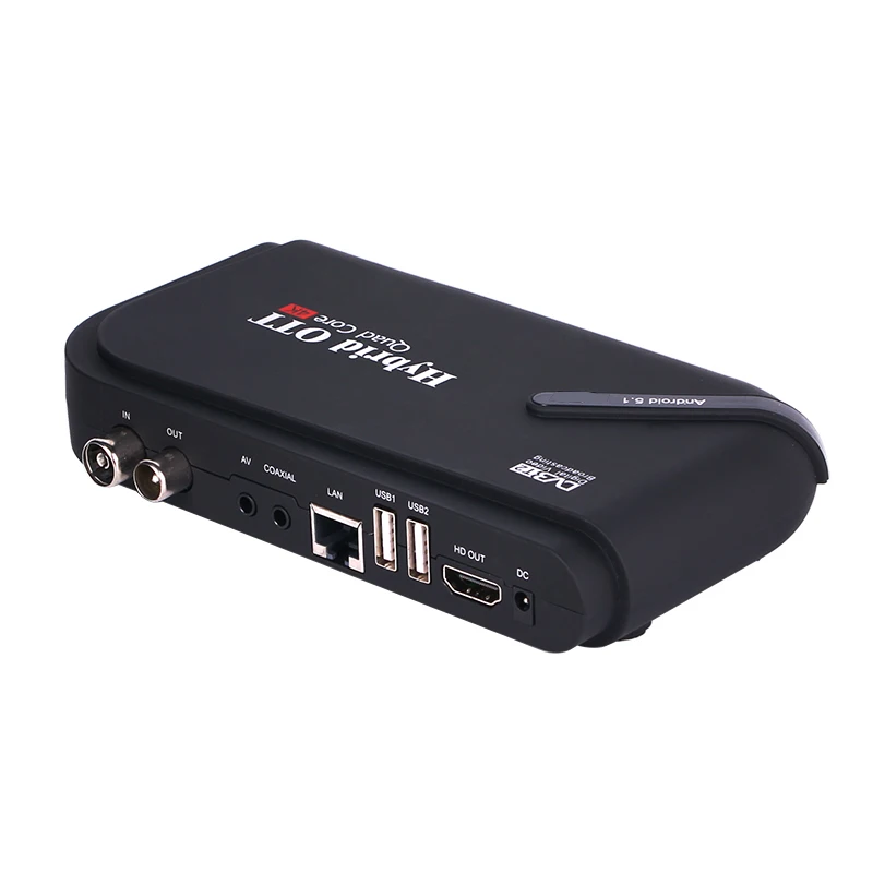 ТВ приставка DVB T2 на Android тюнер 4K умная с двумя режимами ресивер четырехъядерным