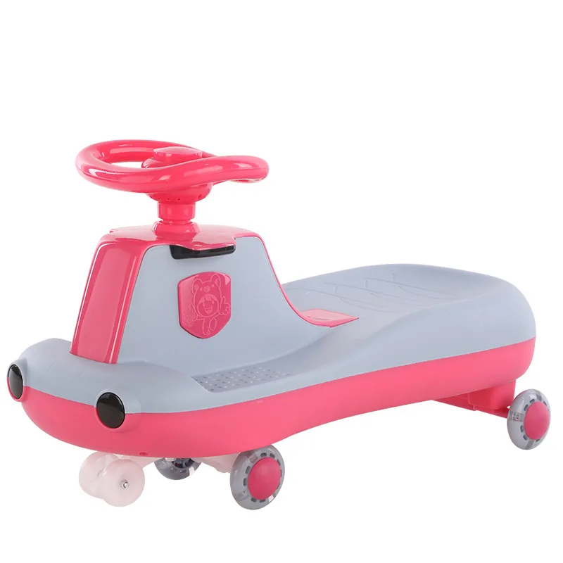Четырехколесный детский крутящийся автомобиль, музыкальный yoyo mute flash wheel, детский скутер, балансировочный автомобиль - Цвет: Красный