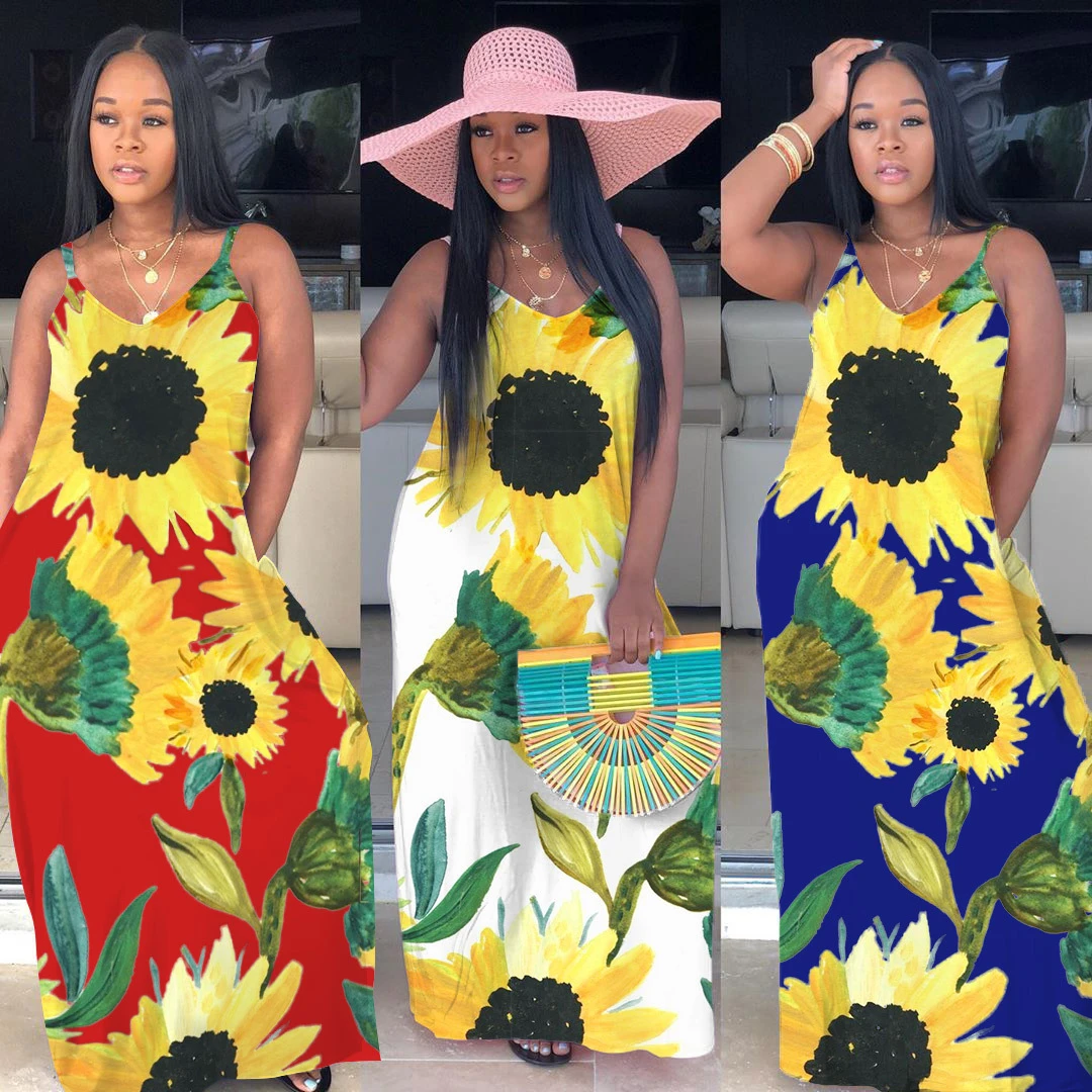 Sunflower Dress Sundresses Women Summer ...