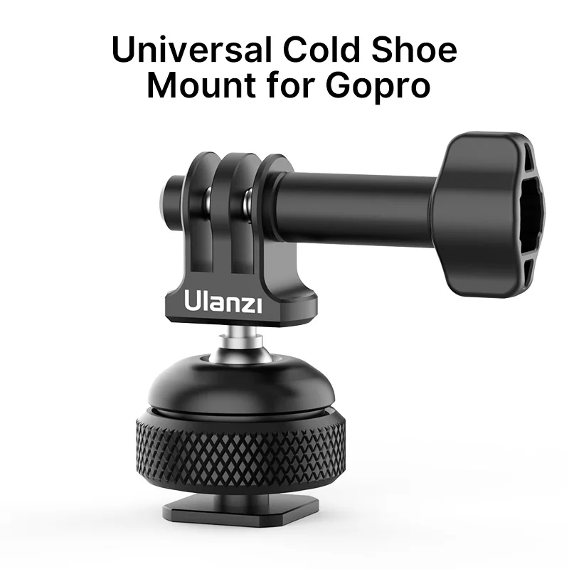 Регулируемое крепление адаптера холодного башмака Ulanzi 360 для Gopro 9 8 7 6 Max Hero Black