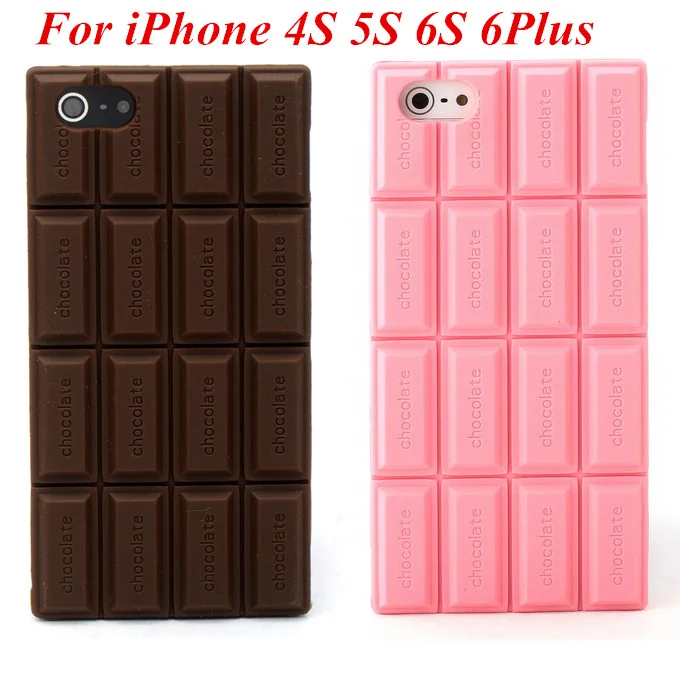 For APPLE iPhone 4 4S 4G 5 5C 5S 5G 6 6G 6S Plus 2016 Ultra thin 3D Chocolate Silicone Case Cover Back cell phone cases |