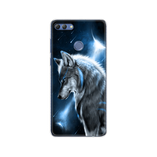 Huawei P Smart 2018  phone case protective 7S soft tpu silicone back cover 360 full protection printed transparent coating