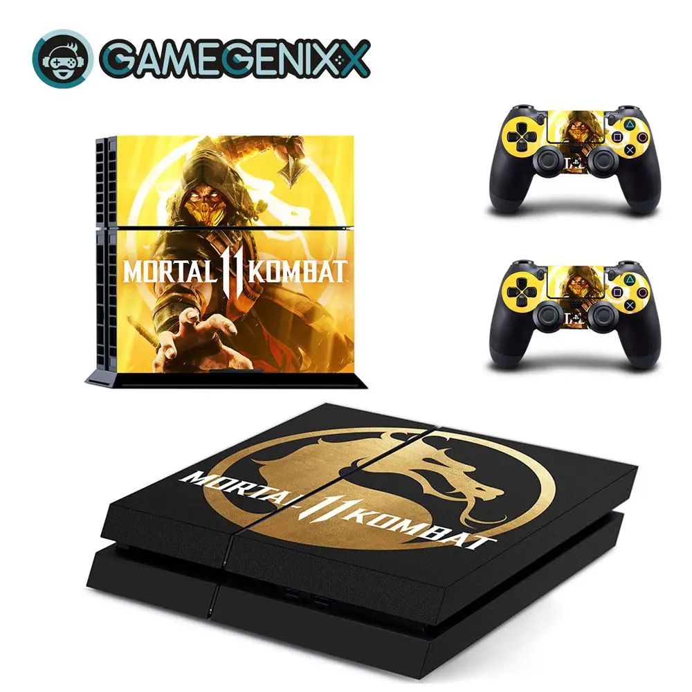 Наклейка на кожу GAMEGENIXX защитный винил наклейка для консоли PS4 и 2 контроллера-mmoral Kombat