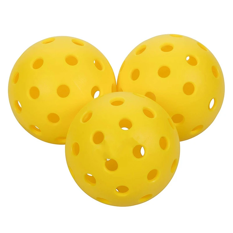 Чистые уличные шарики Pickleball специально разработаны и оптимизированы для Pickleball цвет желтый