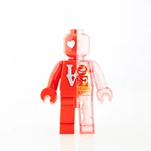 4D мастер-артист Джейсон Фрей красный абзац COUPLE'S Bricks люди прозрачный скелетный анатомия