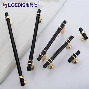 

Modern Minimalist Strip Cabinet Door Handle American-Style Black And White with Pattern Wardrobe Long Handle Furniture Hardware