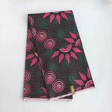 С Африканским принтом, вощеная ткань для свадебного платья, костюм голландский воск настоящая восковая Ткань 6 ярдов нигерийская ткань FP6122