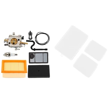 

1set for TS400 Carburetor with Air Filter Tune Up Kit for STIHL TS 400 Concrete & 3PCS Dustproof Portable Mask Case