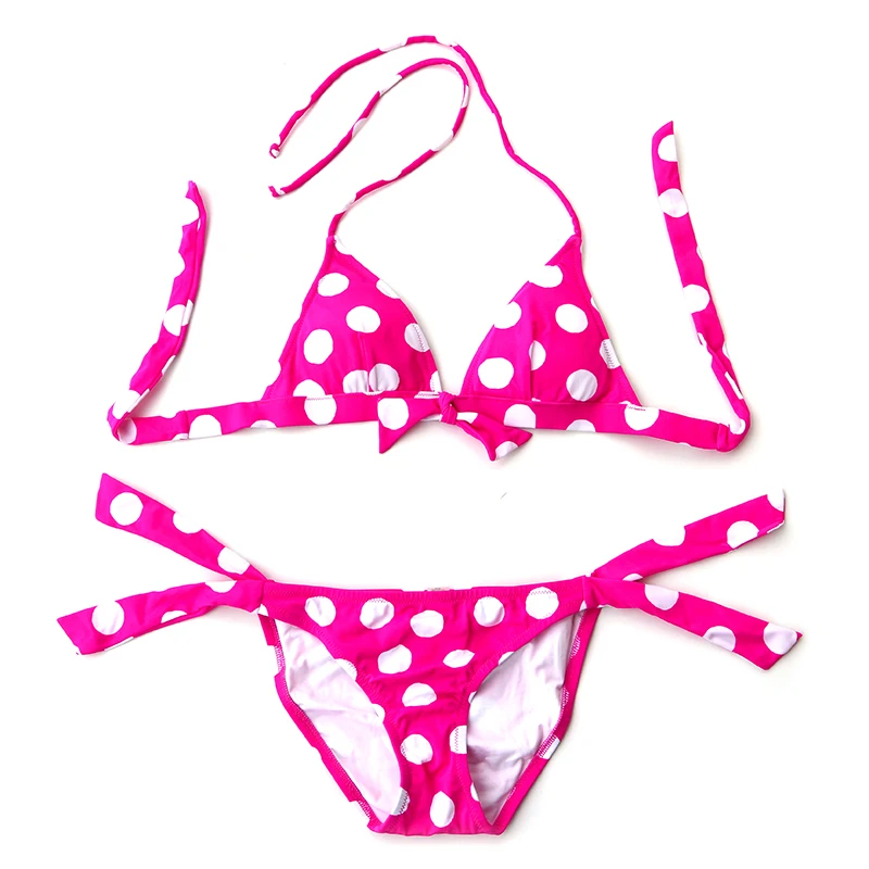 Costume Da Bagno Bikini A Triangolo Tondo Rosa Triangolo Da Donna Push Up Costumi Da Bagno Costume Da Bagno Brasiliano Sexy Segreto Maillot De Bain