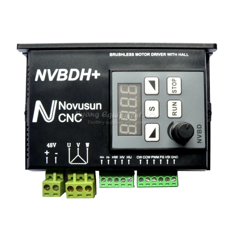 

400W 48VDC Motor Air cooled Spindle Brushless ER8 and 600W 60VDC Brushless Motor Driver NVBDH+ With Hall for router machine