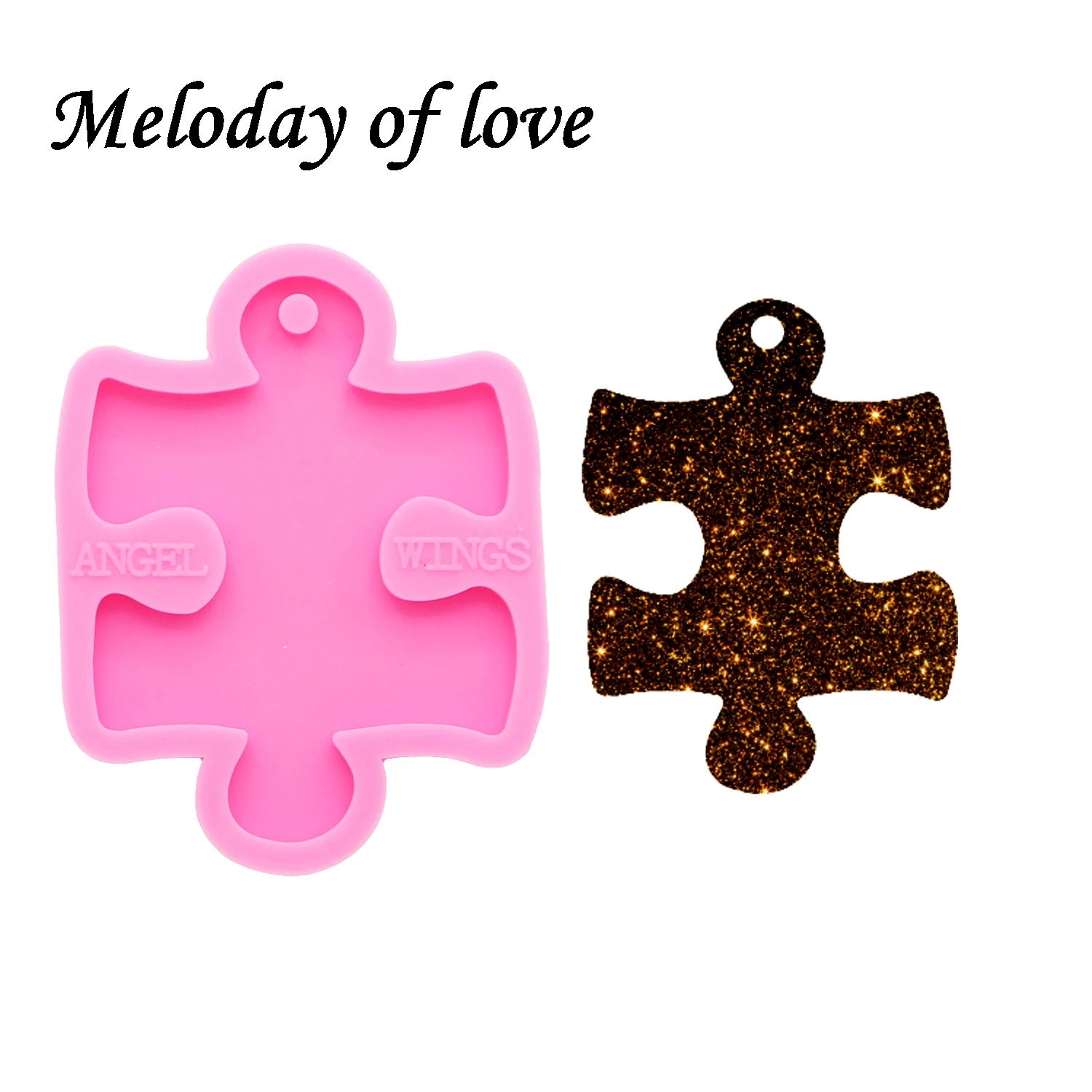 Блестящие формы-головоломки для брелоков DIY эпоксидная модель смоляных брелоков силиконовые формы для брелоков на заказ DY0135