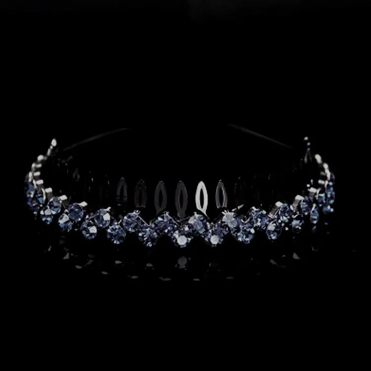 Neue Mode Boutique Luxus Anti-Rutsch-Perlen Stirnband mit Zähnen Allgleiches Strass Haarband für Frauen Mädchen Haarschmuck – Detail 4