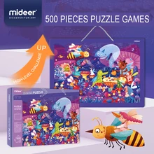 MiDeer/500 шт., костюм капитана медведя, вечерние детские головоломки высокого уровня, Детская бумага, головоломка, детские игрушки для игры в мозги, 3 года