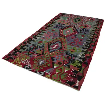 

168x297 Cm Green Handmade Oriental Rug Rug-5x10 Ft