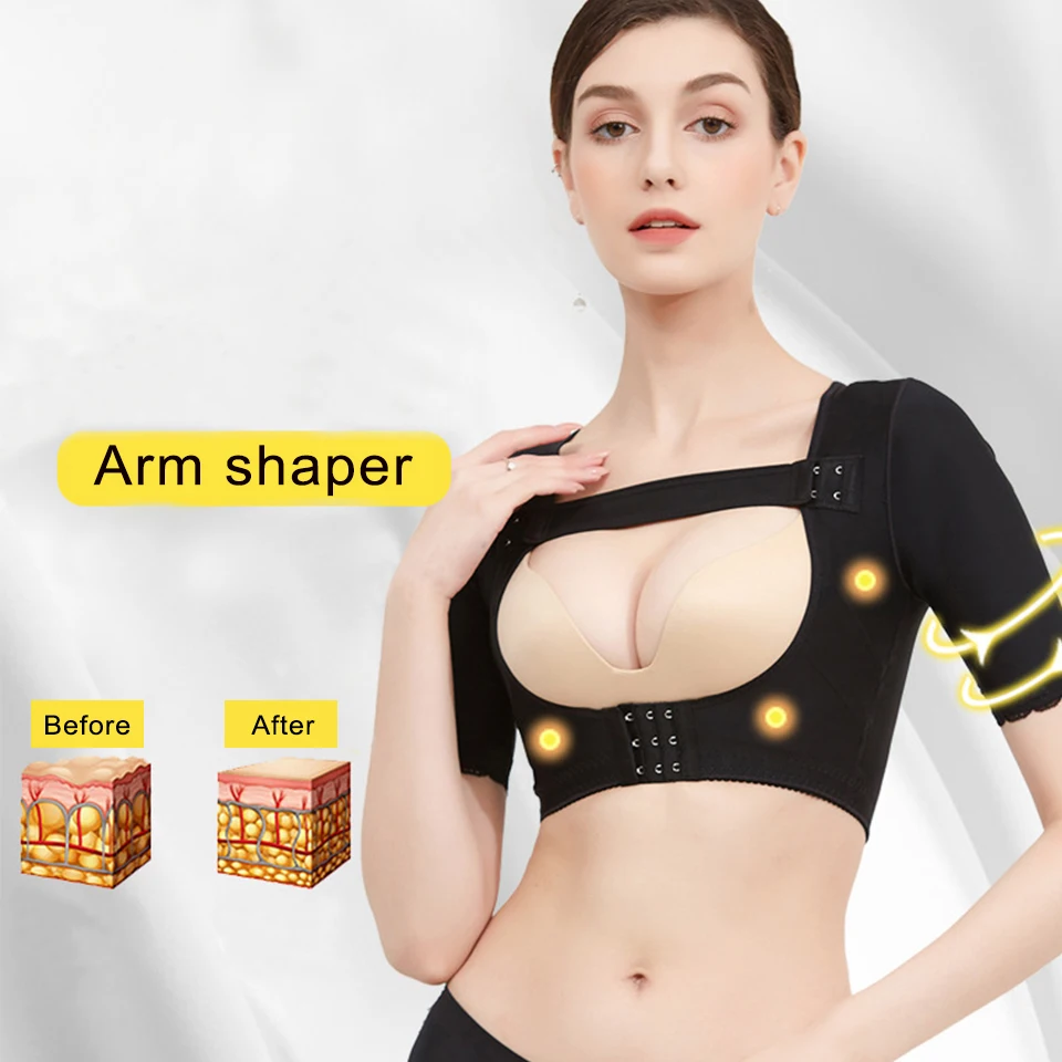 skims shapewear Long Sleeve Slimming Arm Fat Push Up Breast Chest Lifter Tops Underwear Women Shapewear Back Shoulder Control Posture Corrector shapewear underwear