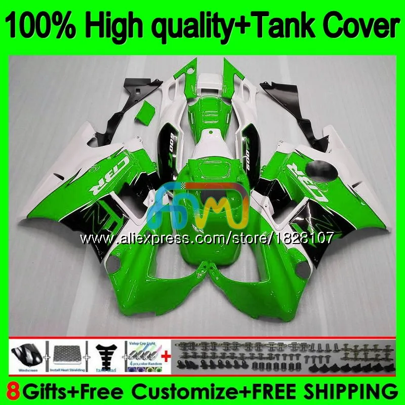 600CC обтекатель для HONDA CBR 600 FS 600F2 600FS 1BS. 177 CBR600 F2 CBR600F2 1991 1992 1993 1994 зеленый белый 91 92 93 94 корпус+ бак