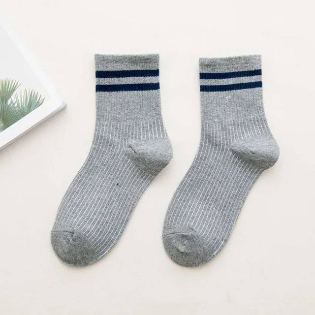 Funny Cute Cotton Loose Striped Crew Socks Women Fashion Colorful Harajuku Designer Retro Long Socks New Year Christmas Gifts 1