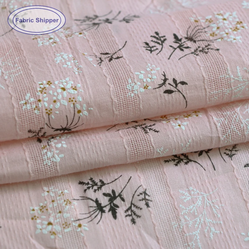 100cm*140cm Elegant Floral Lace Jacquard Print Cotton Fabric Material For Shirt Dress