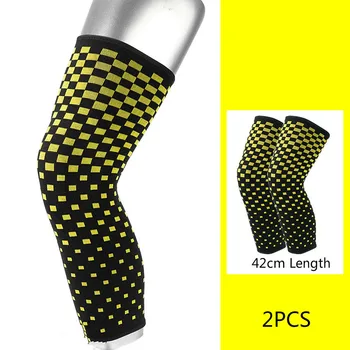 

2 Pieces Full Leg Sleeve Basketball Cycling Leg Warmers Support Compression Long Knee Pad Elastic Legwarmers Leggings Wraps